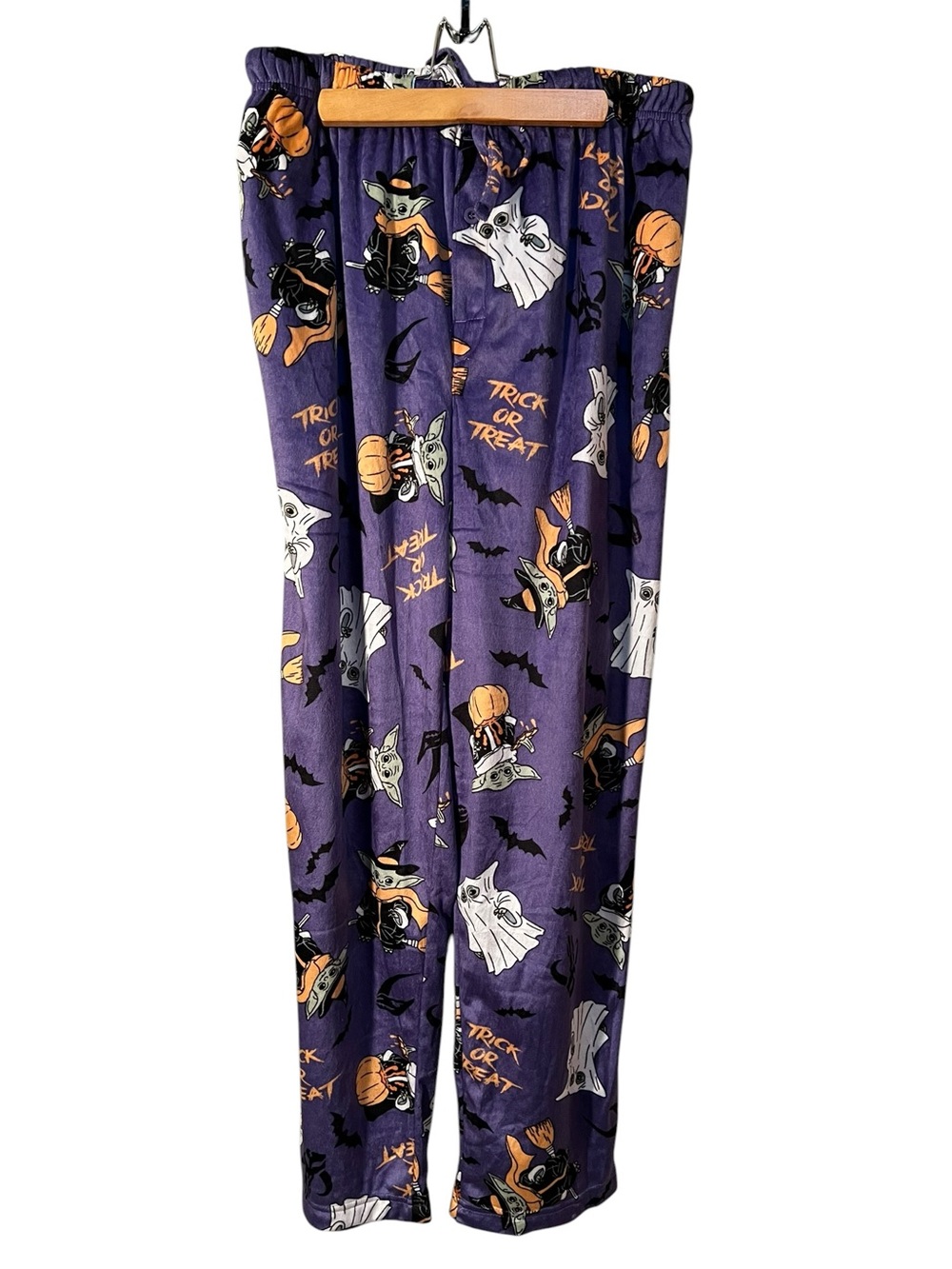 Star Wars Pajama Pant The Mandalorian Purple Halloween Trick or Treat Grogu XL